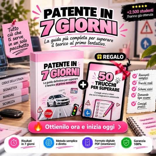 SUPERA LA TEORIA PATENTE IN 7 GIORNI ✅